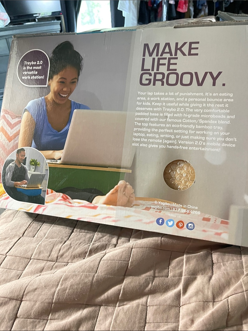 Traybo 2.0 Lap Desk in Green - Make Life Groovy New in Box